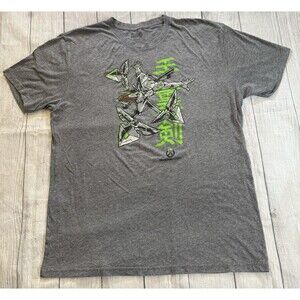 Blizzard Overwatch Genji Graphic T Shirt Video Game Rare Size 2XL Gray Jinx